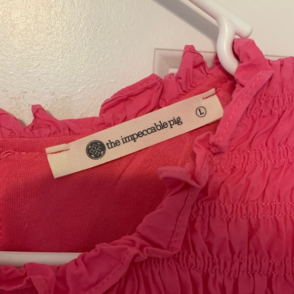 The Impeccable Pig boutique pink dress size large - Picture 2 of 3